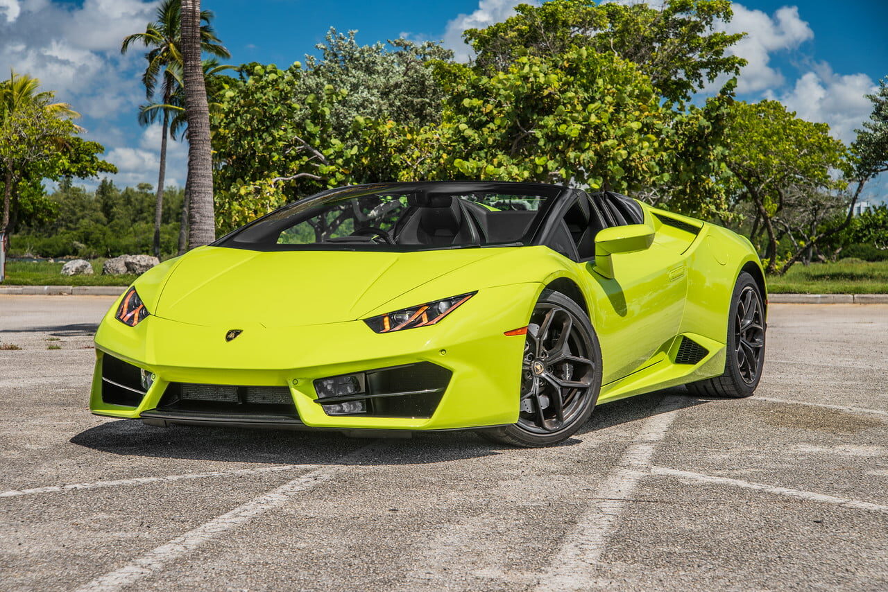 Luxx Miami, Lamborghini Huracan Evo Spyder For Rent ﻿