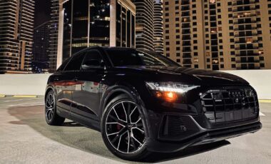 Audi Q8 S Line Black on Black exotic rental cars yacht charters Miami