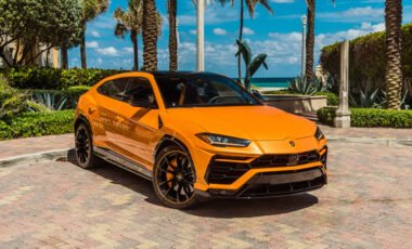 Lamborghini Urus Orange on Black Luxx Miami miami rental car exotic