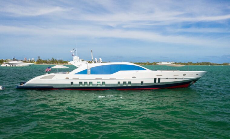 yacht with slide rental miami