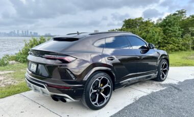 Lamborghini Urus Brown on Black exotic rental cars yacht charters Miami