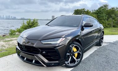 Lamborghini Urus Brown on Black exotic rental cars yacht charters Miami