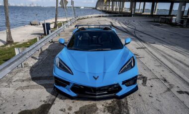 Chevrolet Corvette C8 Blue on Black exotic rental cars yacht charters Miami