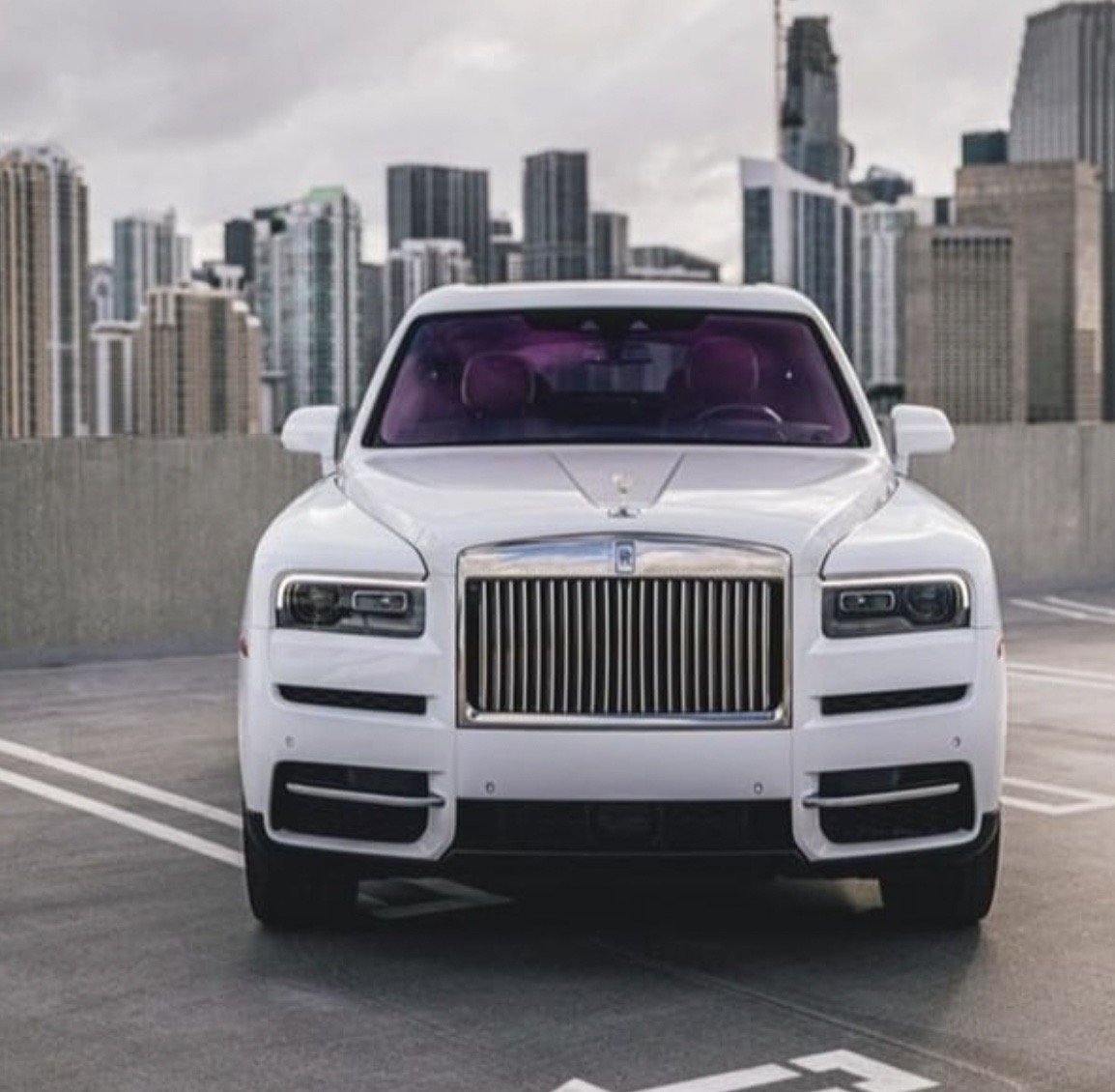 Rolls Royce Cullinan White on Red exotic rental cars yacht charters Miami