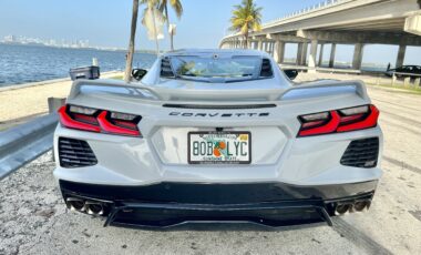 Chevrolet Corvette C8 Genesis white on Tan exotic rental cars yacht charters Miami