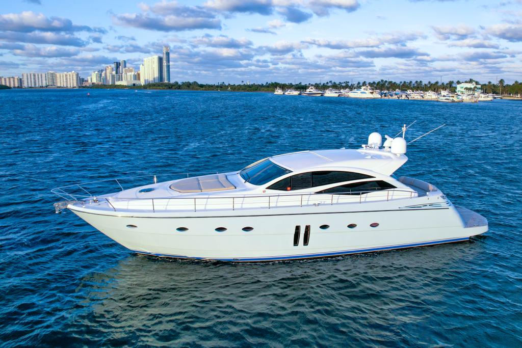 62′ Pershing exotic rental cars yacht charters Miami
