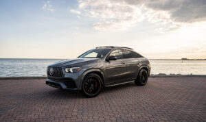 Mercedes GLE 53 Coupe AMG Gray on Black exotic rental cars yacht charters Miami