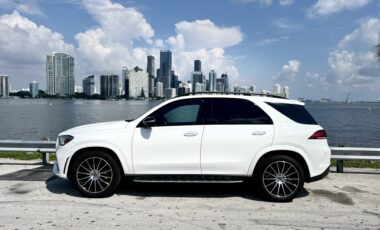 Mercedes-Benz GLE 350 White on Black exotic rental cars yacht charters Miami