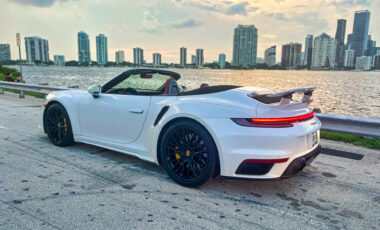 Porsche 911 Turbo S White cars in rent Miami