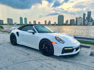 Porsche 911 Turbo S White on rent in Miami