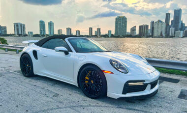 Porsche 911 Turbo S White on rent in Miami