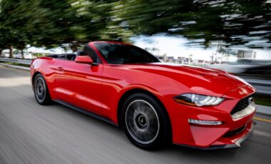 Ford Mustang convertible Red exotic rental cars yacht charters Miami