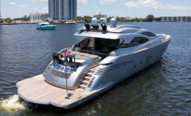 94′ Pershing exotic rental cars yacht charters Miami