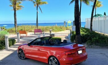 Audi A3 Red on Black exotic rental cars yacht charters Miami