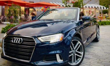 Audi A3 Blue on Brown exotic rental cars yacht charters Miami