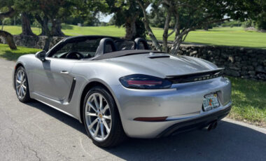 Porsche Boxster 718 Convertible Silver on Black exotic rental cars yacht charters Miami