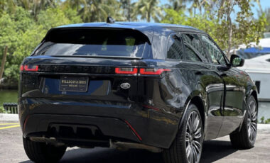 Range Rover Velar Black on White exotic rental cars yacht charters Miami