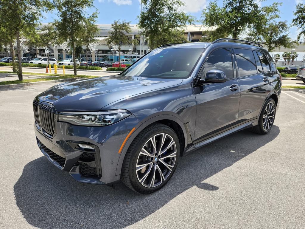 BMW X7M Black on Brown exotic rental cars yacht charters Miami