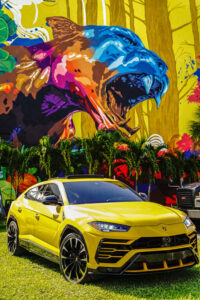 Lamborghini Urus Yellow on Black exotic rental cars yacht charters Miami