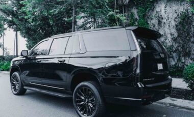 Armored Cadillac Escalade Black on Black exotic rental cars yacht charters Miami