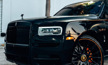 Rolls Royce Cullinan Black Badge Black on Orange exotic rental cars yacht charters Miami
