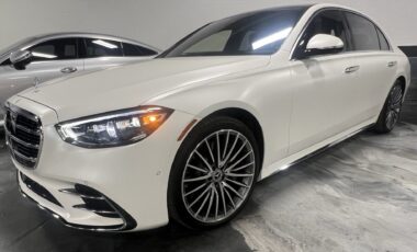 Mercedes S580 White on Red exotic rental cars yacht charters Miami