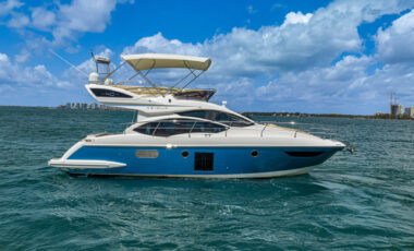 42′ Azimut Flybridge exotic rental cars yacht charters Miami