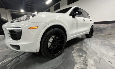 Porsche Cayenne White on Peanut Butter exotic rental cars yacht charters Miami