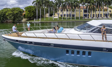 84′ Mangusta Sport exotic rental cars yacht charters Miami