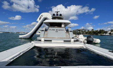 100′ Tecnomar exotic rental cars yacht charters Miami