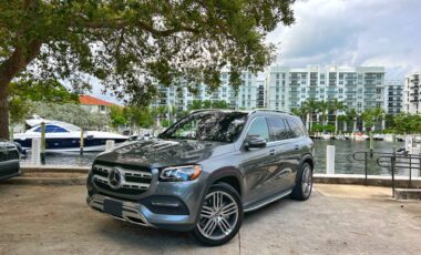 Mercedes GLS 450 Grey on Black exotic rental cars yacht charters Miami