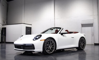 Porsche 911 Carrera 4 White on Red exotic rental cars yacht charters Miami