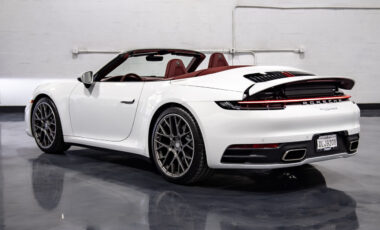Porsche 911 Carrera 4 White on Red exotic rental cars yacht charters Miami
